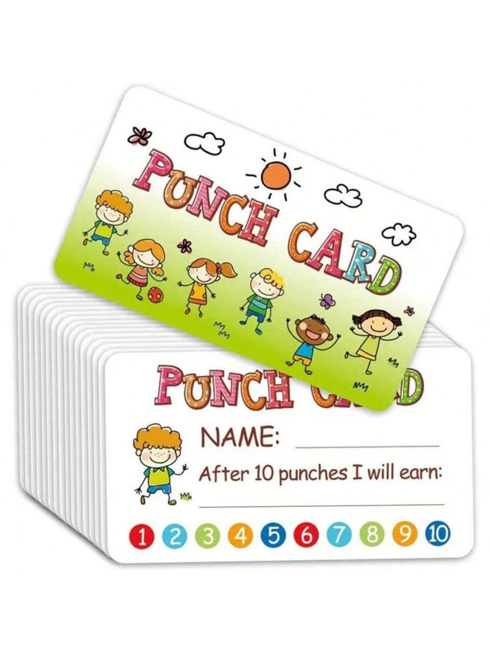 50Pcs Punch-Card Style Reward Cards for Classroom or Home Behavior  Motivation, Encouraging, Cute and Inspirational Gift, for Festivals,  Parties, Home Decor and Art Crafts